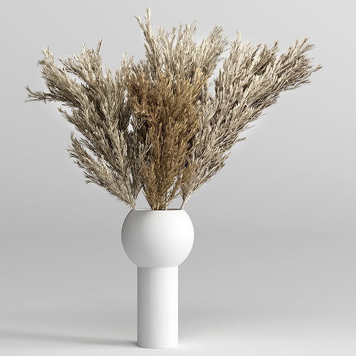 pampas vase 02 Low-poly 3D model