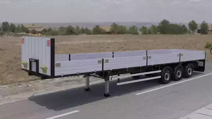Semi-trailer flatbed trailer