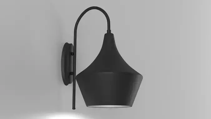 Low-Poly Wall Lamp 3D Model