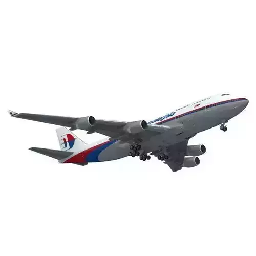 747-400 Malaysia Airlines 3D model