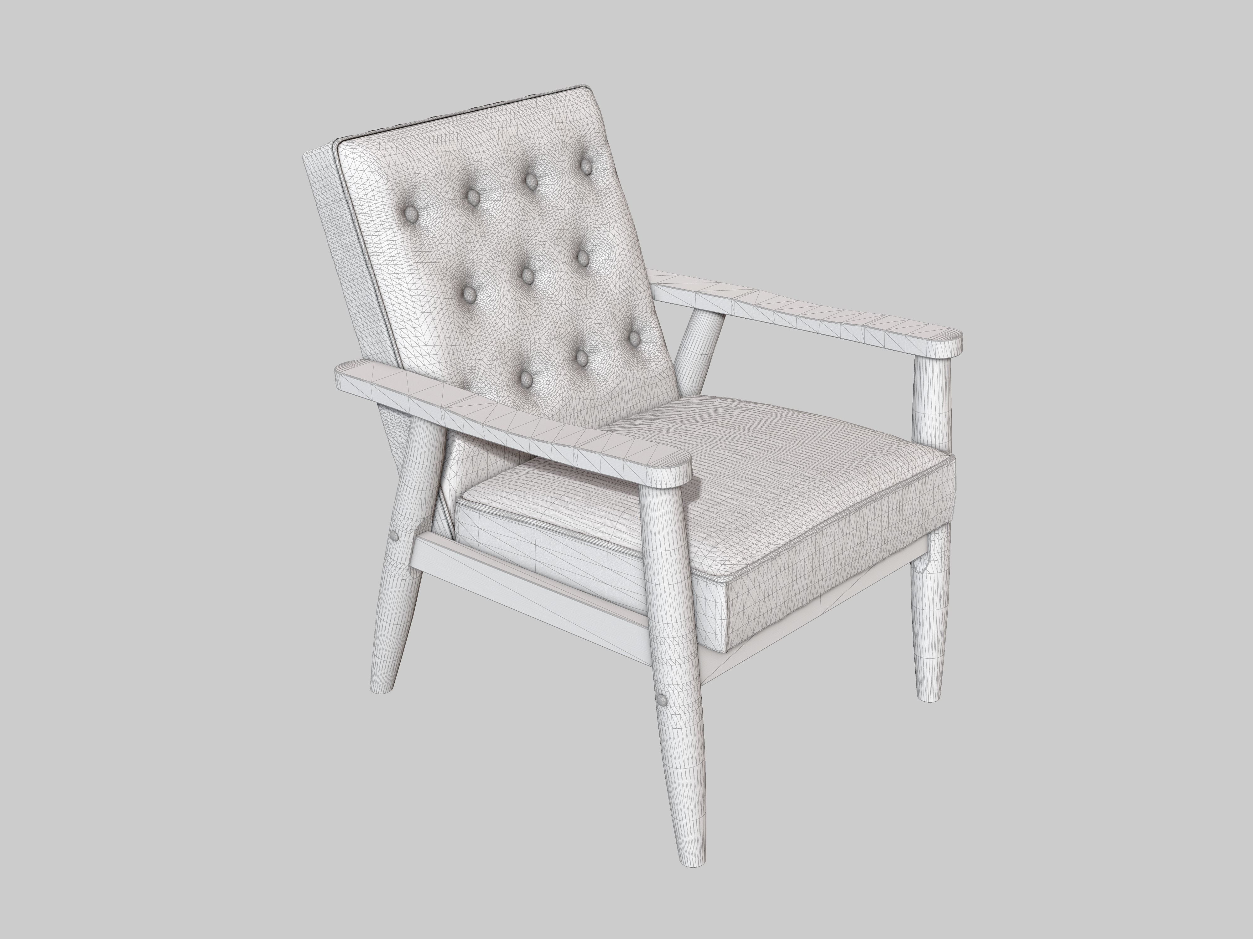 Baxton Studio Chair 3D model_9