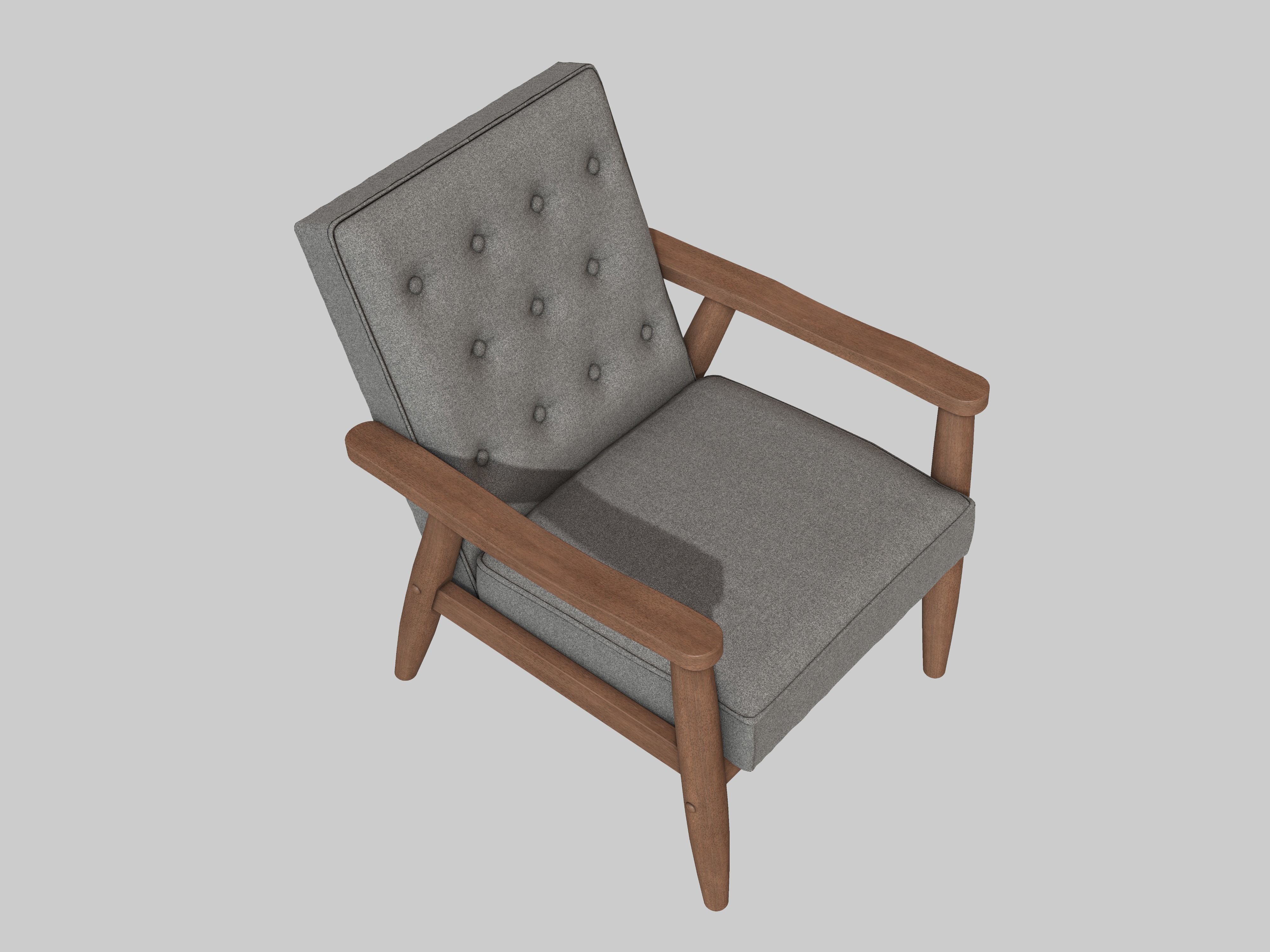 Baxton Studio Chair 3D model_7