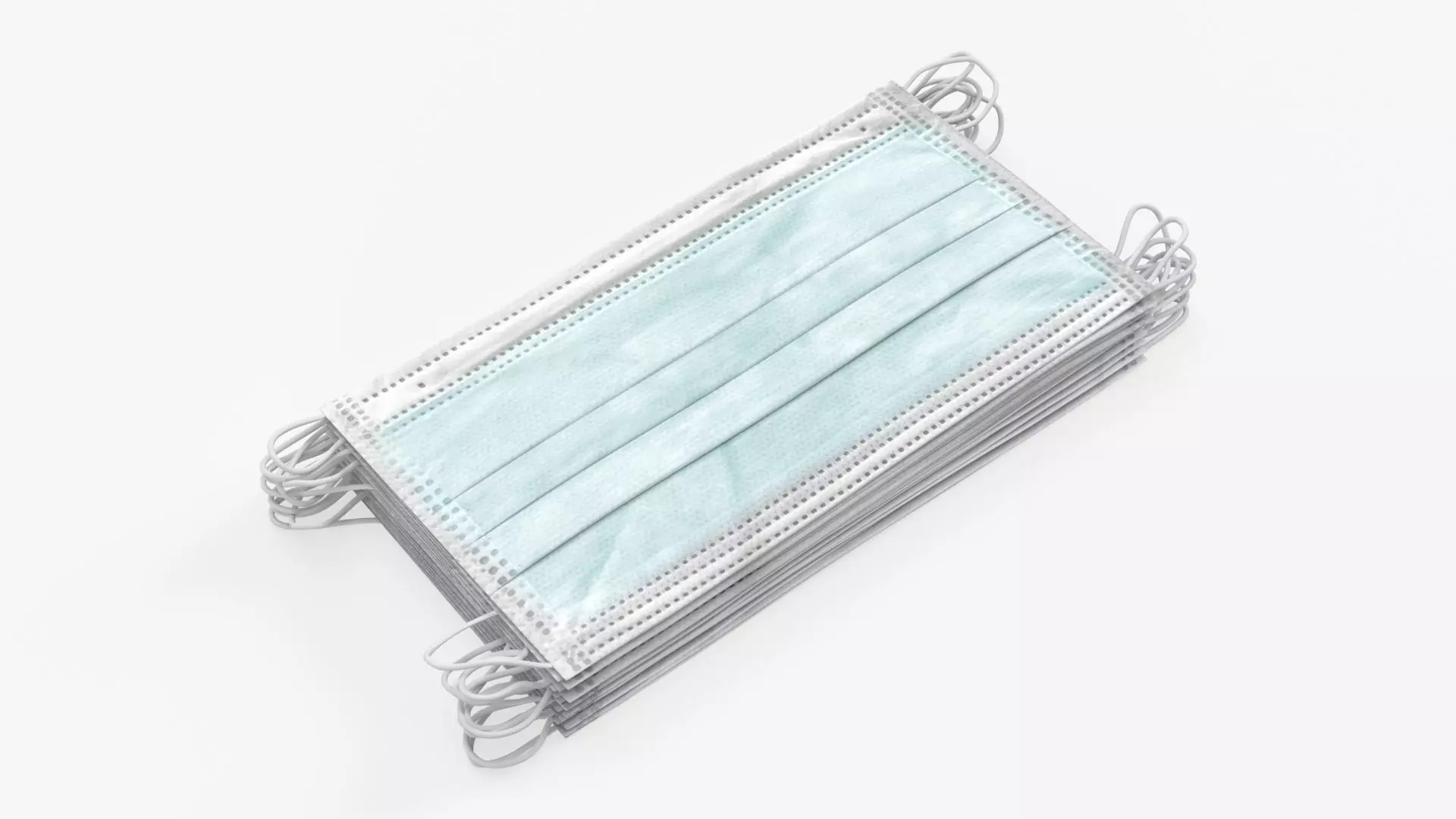 Medical protective mask pack 3D model_0