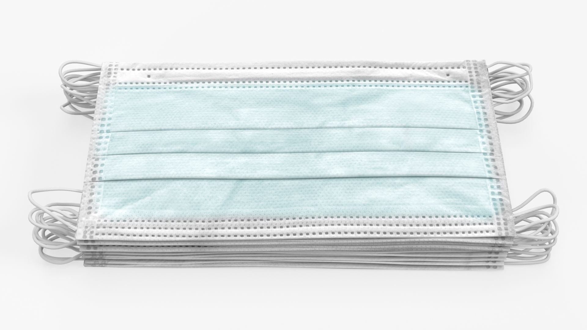 Medical protective mask pack 3D model_1