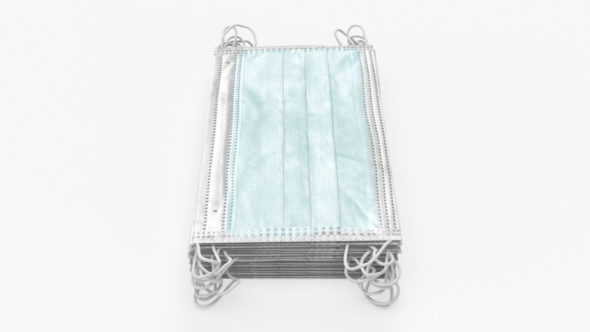 Medical protective mask pack 3D model_3