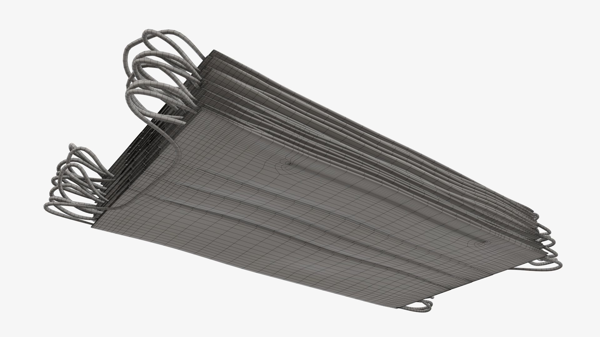 Medical protective mask pack 3D model_8