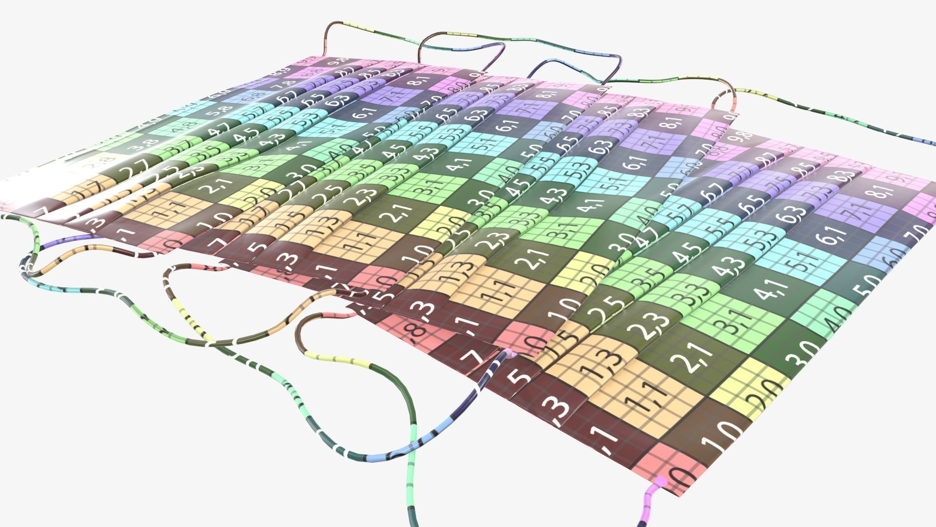 Medical protective masks on ground 3D model_11