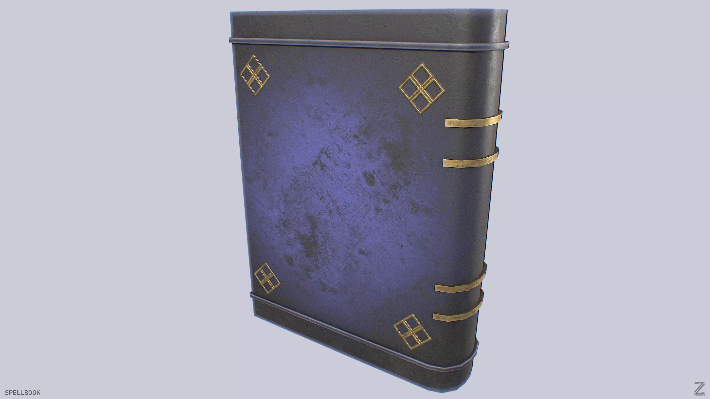 Spellbook Low-poly 3D model_5