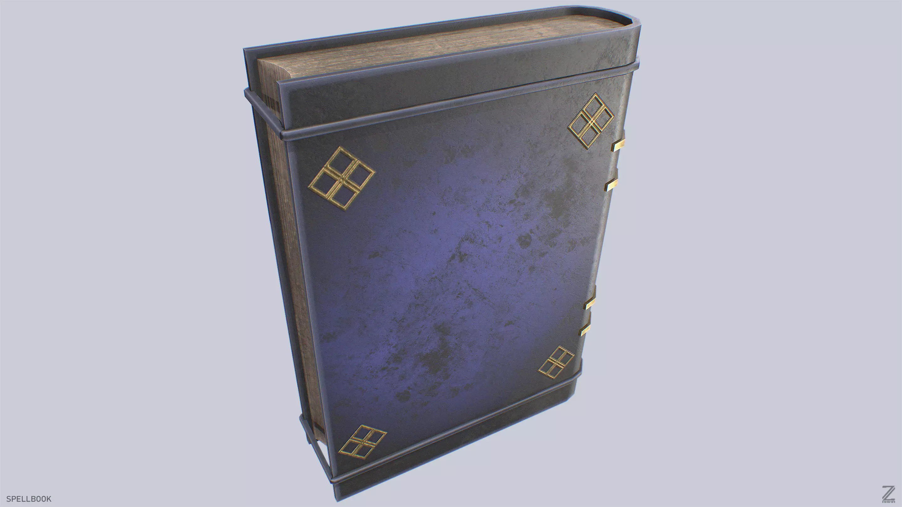 Spellbook Low-poly 3D model_8