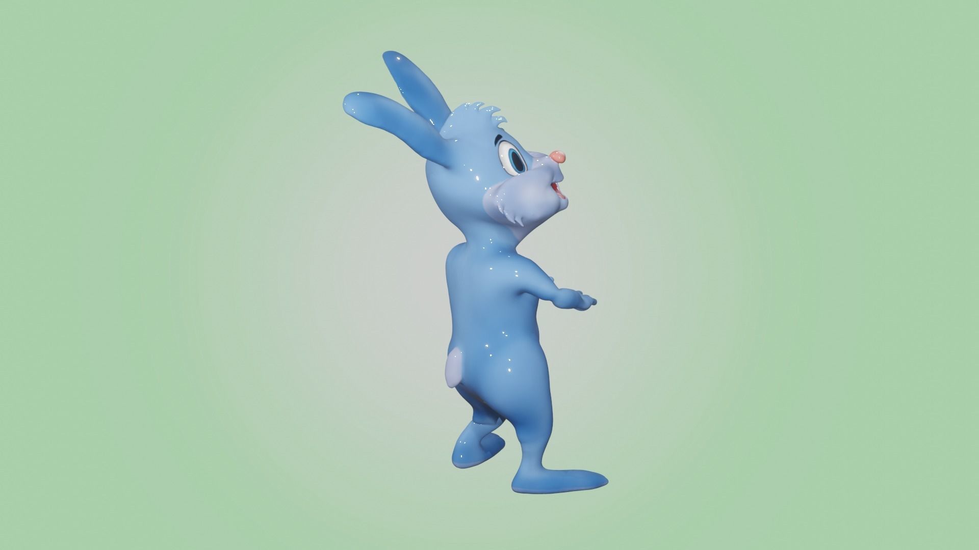 Rabbit Cartoon Character 3D model_19