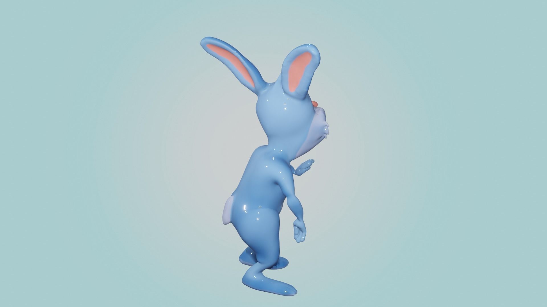Rabbit Cartoon Character 3D model_8