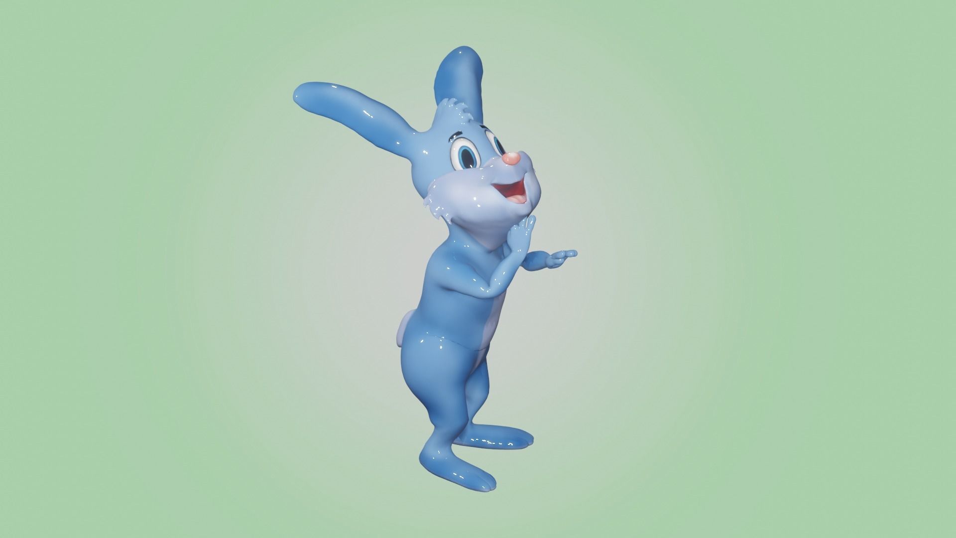 Rabbit Cartoon Character 3D model_20