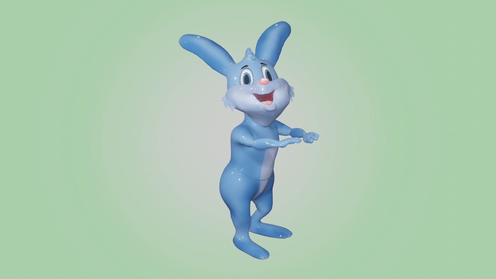 Rabbit Cartoon Character 3D model_14