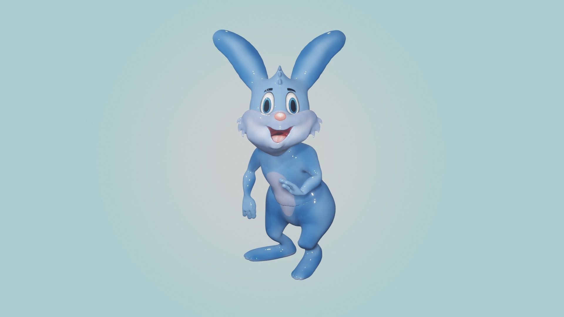 Rabbit Cartoon Character 3D model_13