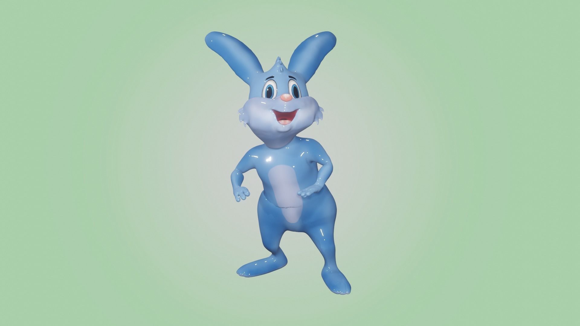 Rabbit Cartoon Character 3D model_21