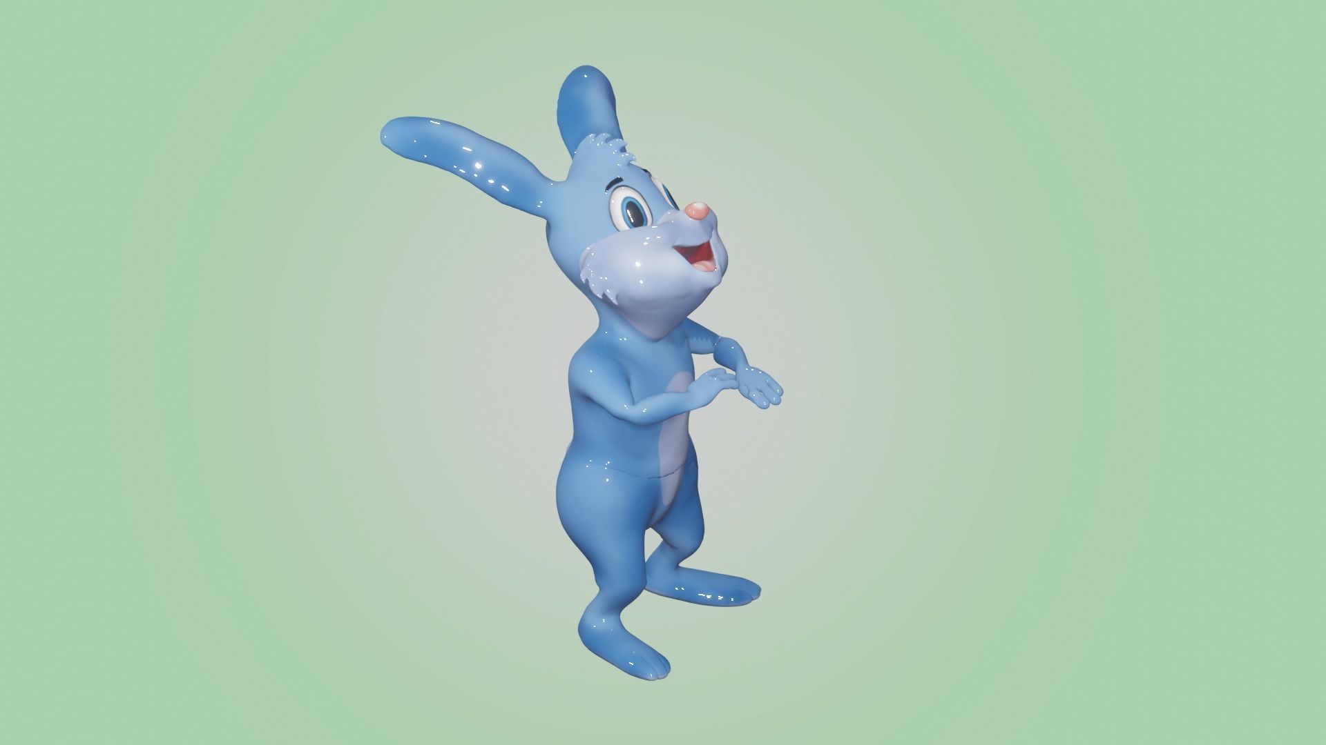 Rabbit Cartoon Character 3D model_22