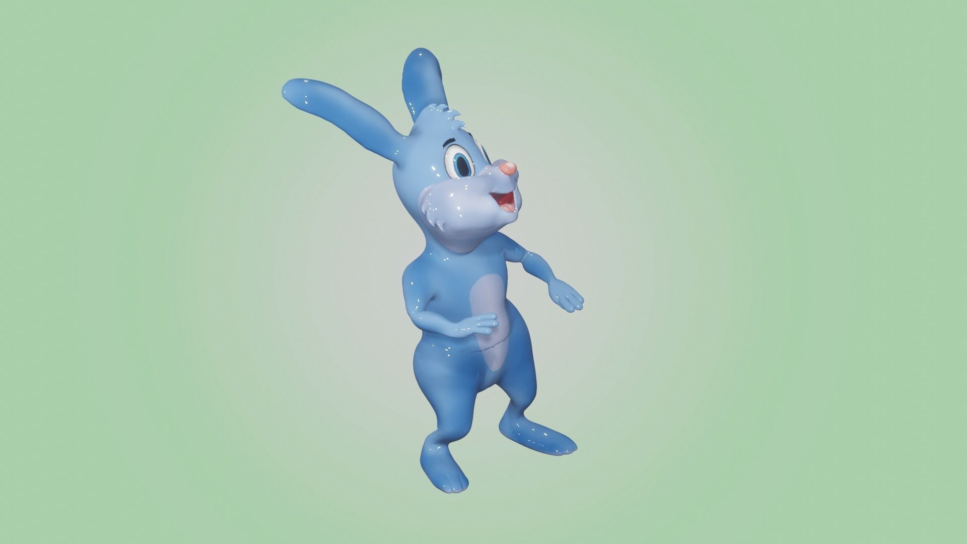 Rabbit Cartoon Character 3D model_18