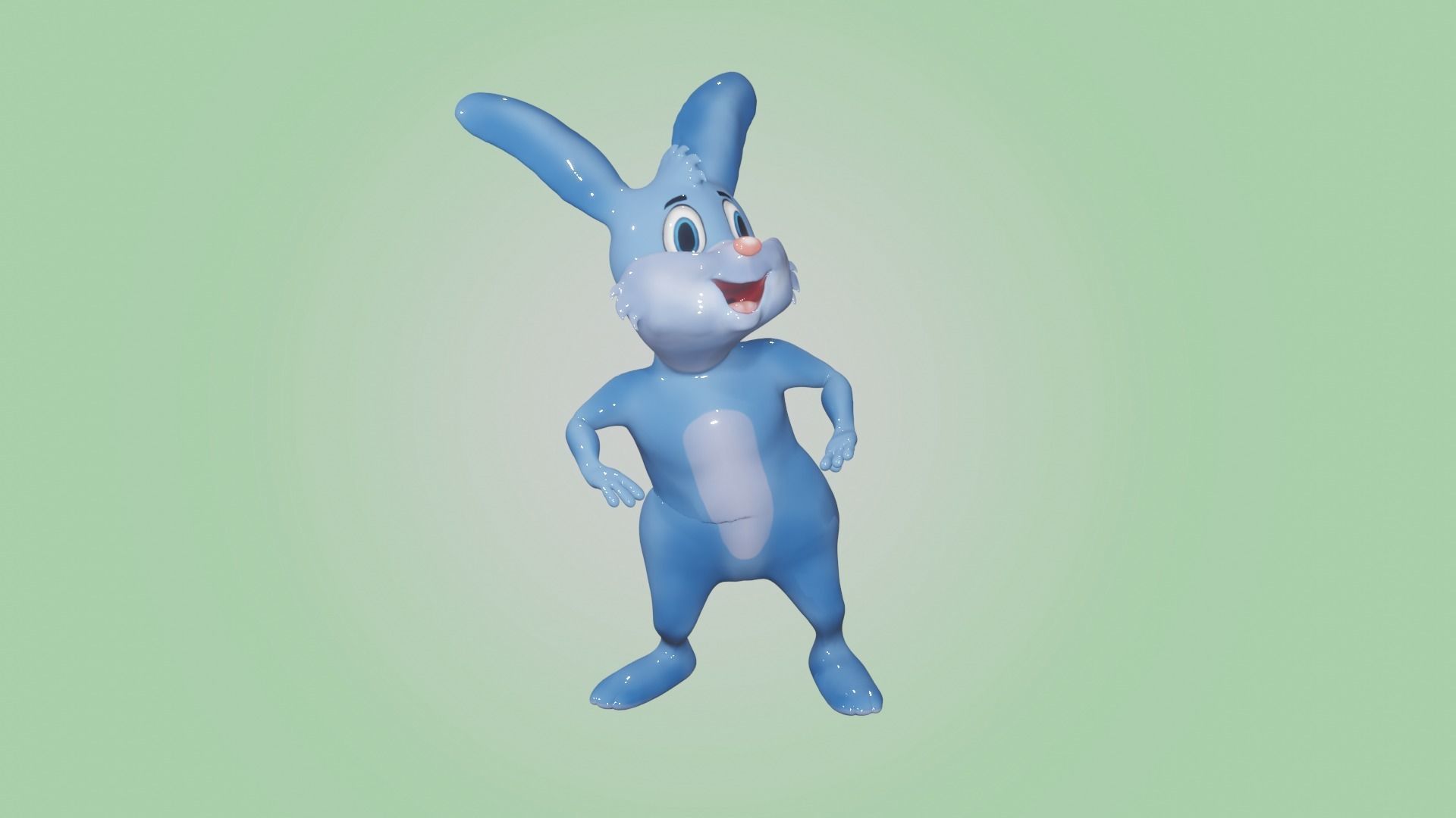 Rabbit Cartoon Character 3D model_23