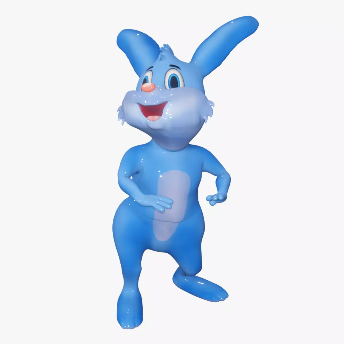 Rabbit Cartoon Character 3D model_0