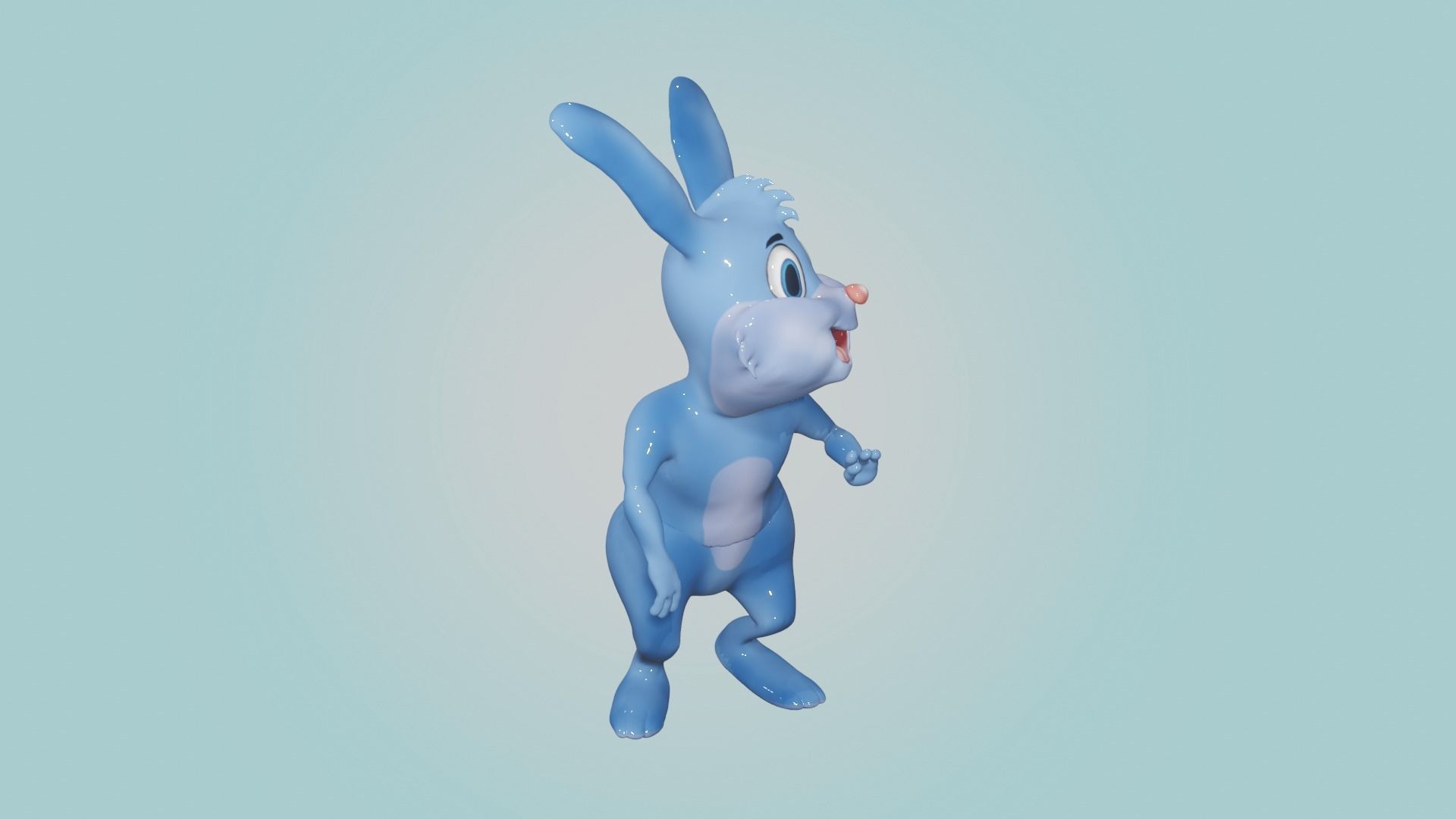 Rabbit Cartoon Character 3D model_11