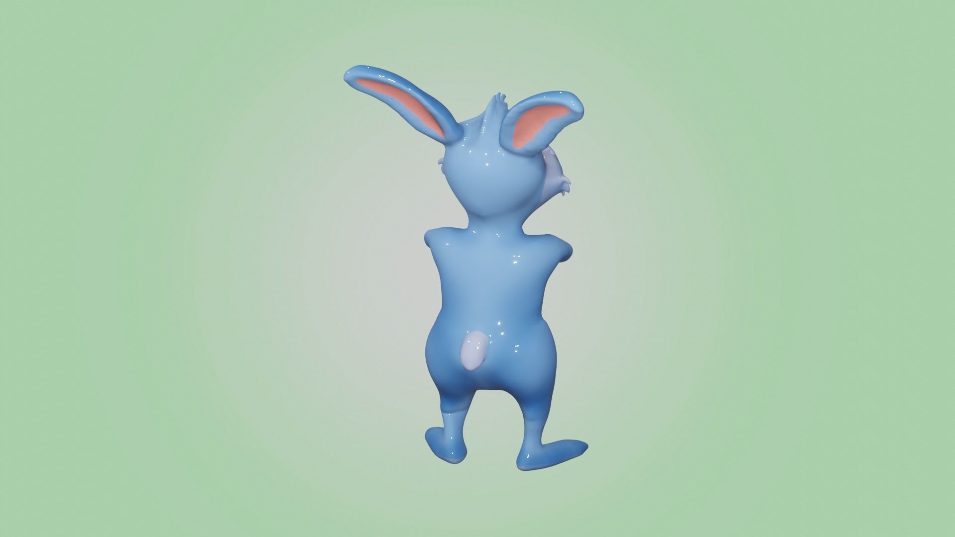 Rabbit Cartoon Character 3D model_17