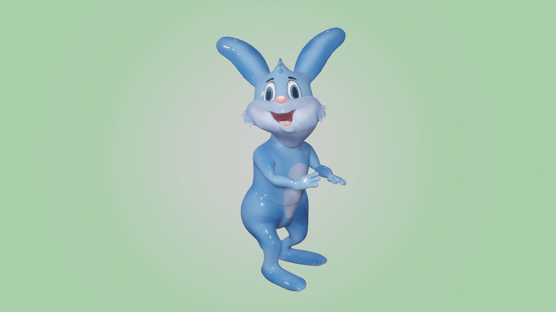 Rabbit Cartoon Character 3D model_15