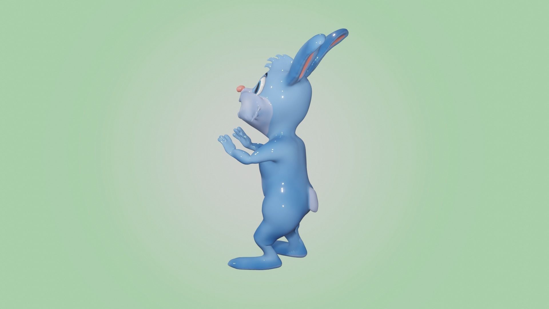 Rabbit Cartoon Character 3D model_24