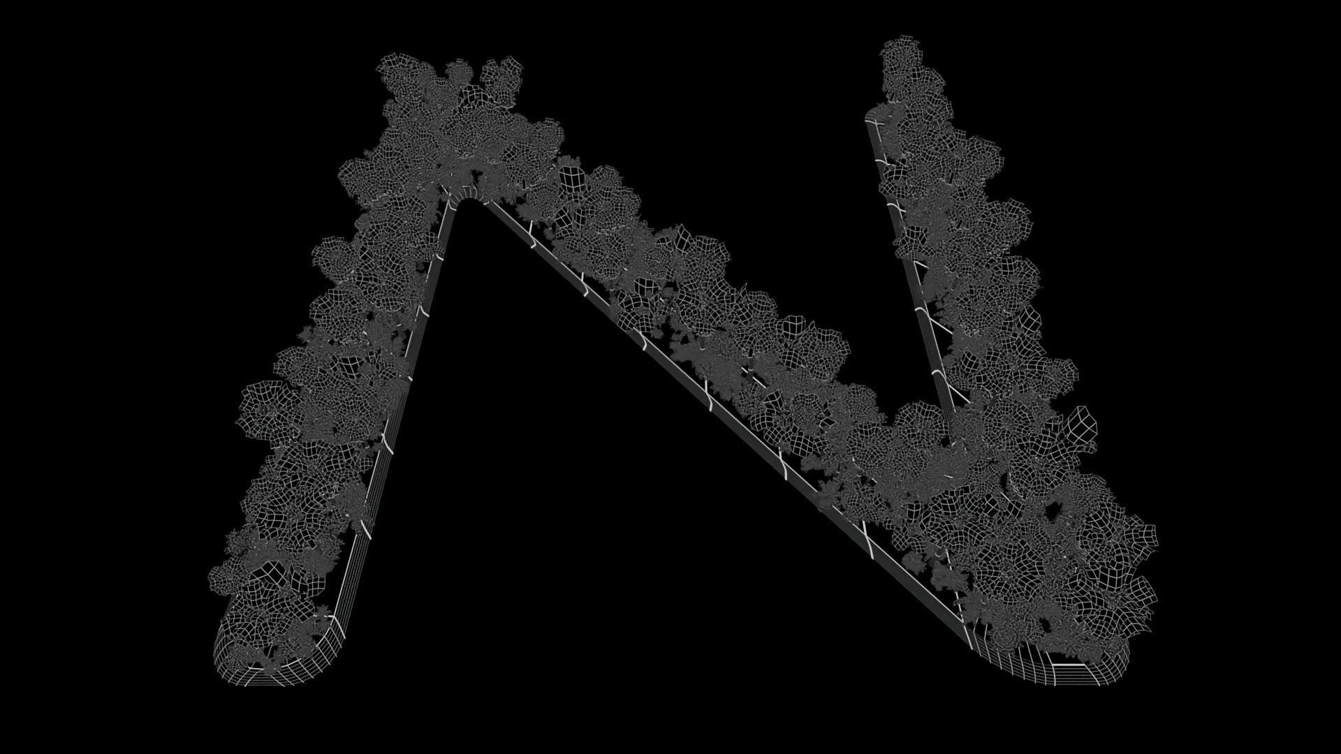 N Alphabet Island 3D model_5