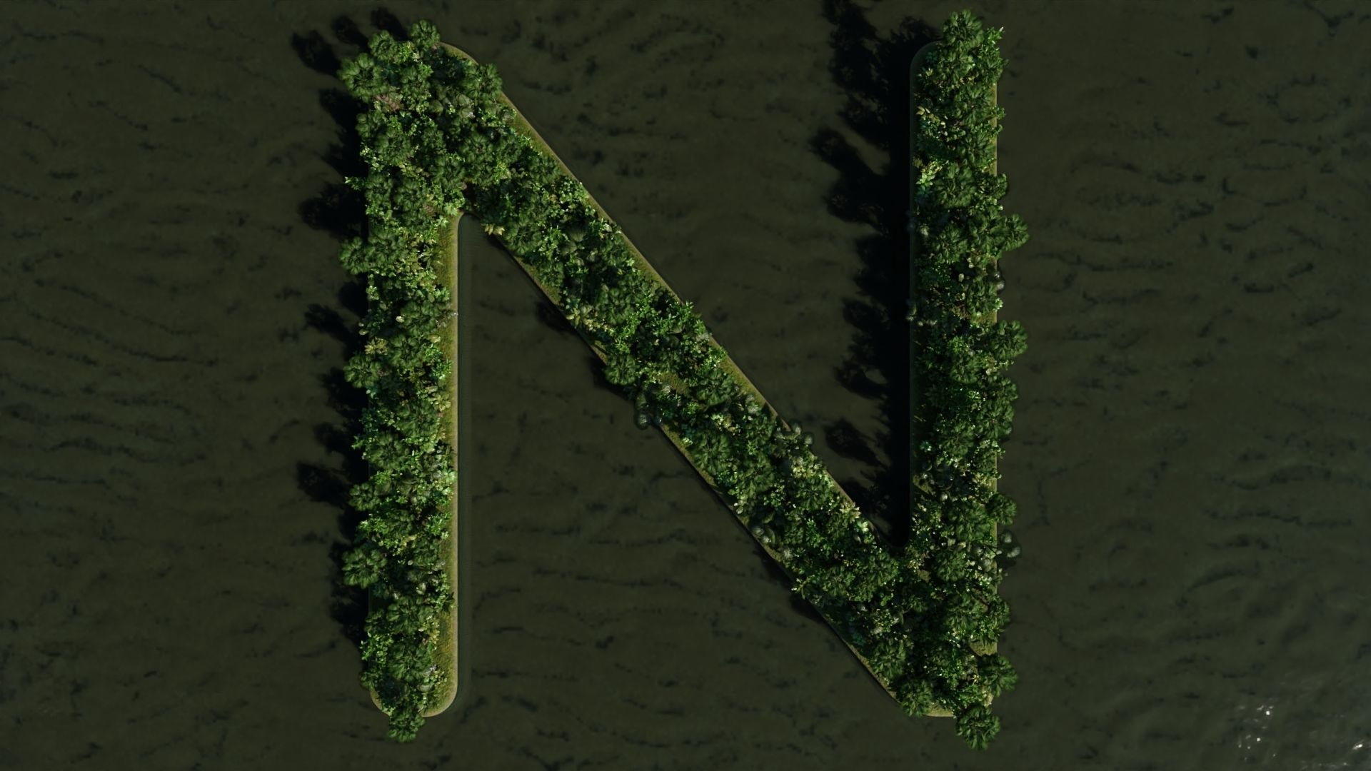 N Alphabet Island 3D model_1