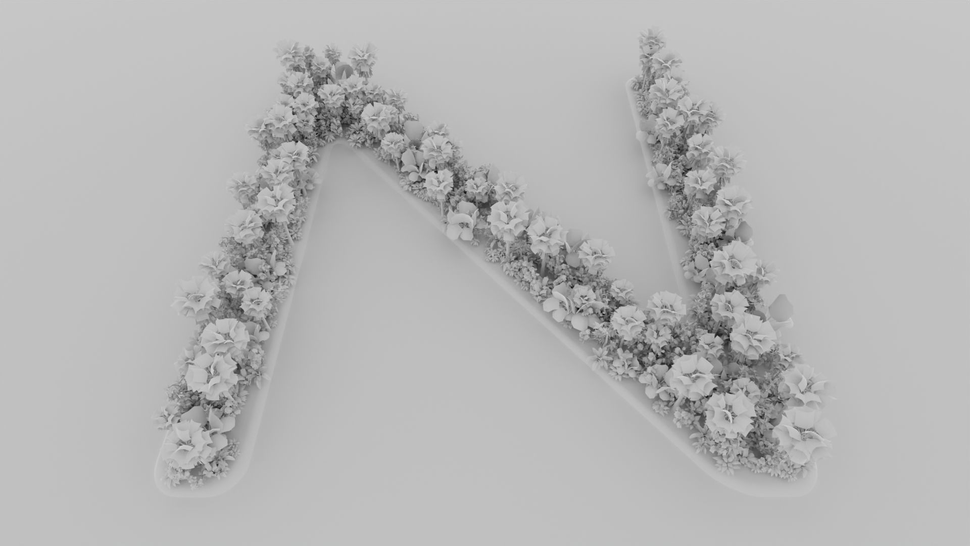 N Alphabet Island 3D model_4