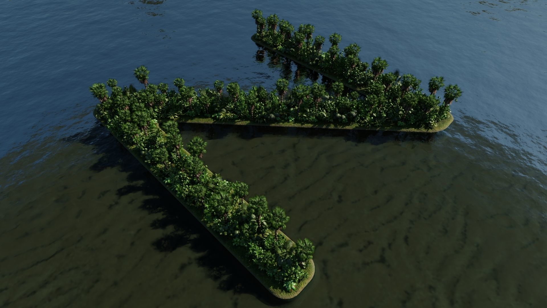 N Alphabet Island 3D model_3