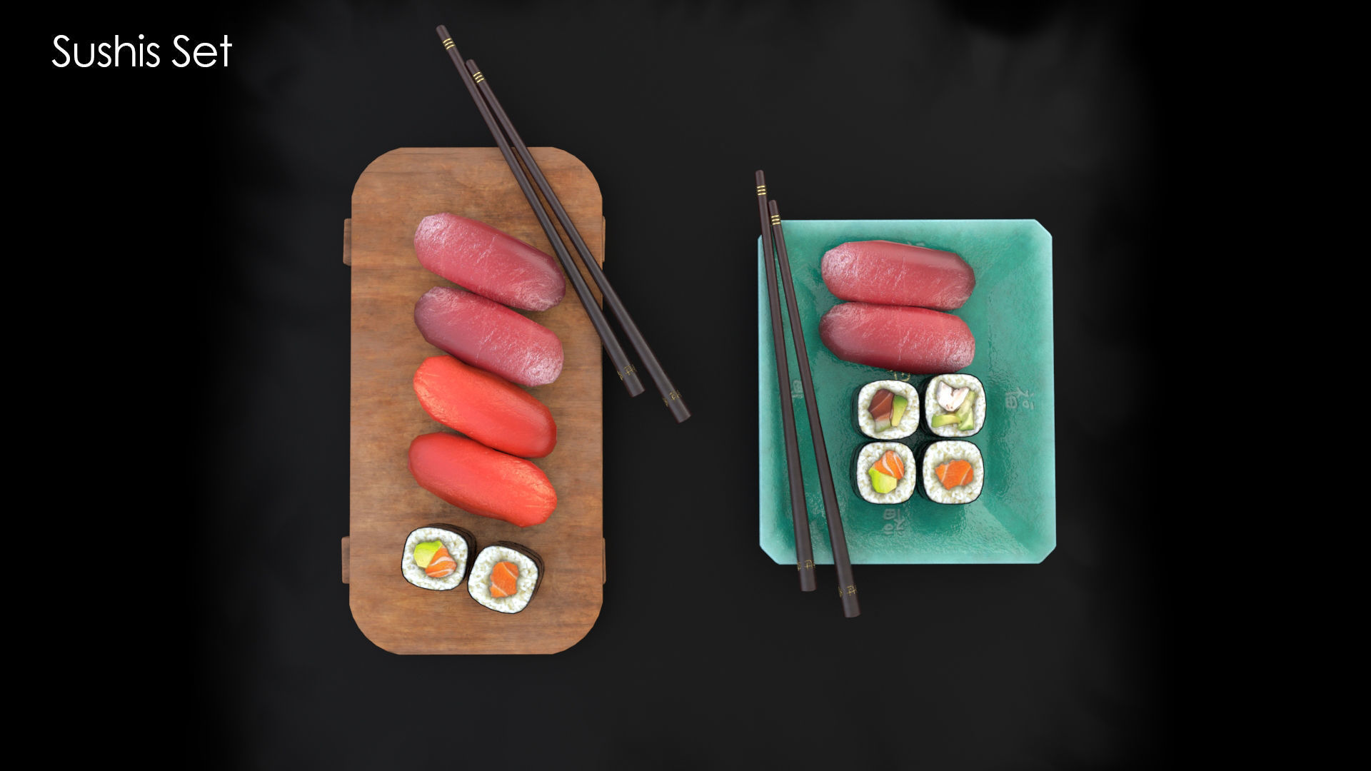 Sushis Set Pack Low-poly 3D model_14