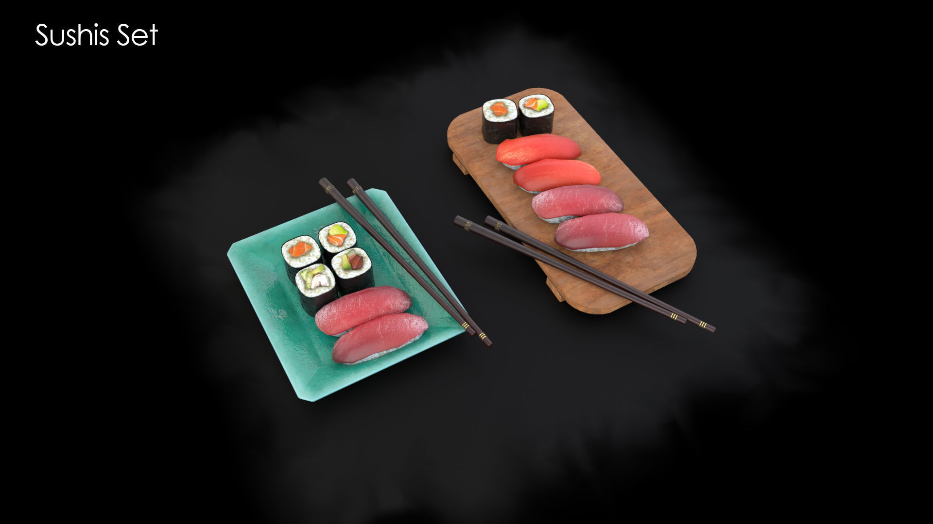 Sushis Set Pack Low-poly 3D model_13