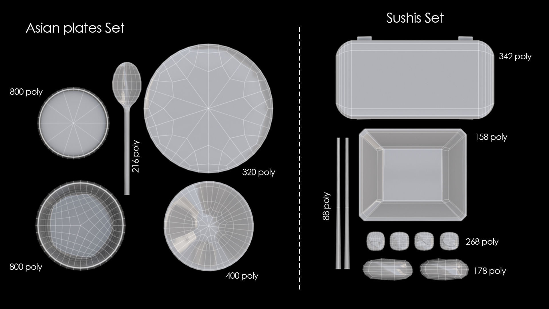 Sushis Set Pack Low-poly 3D model_12