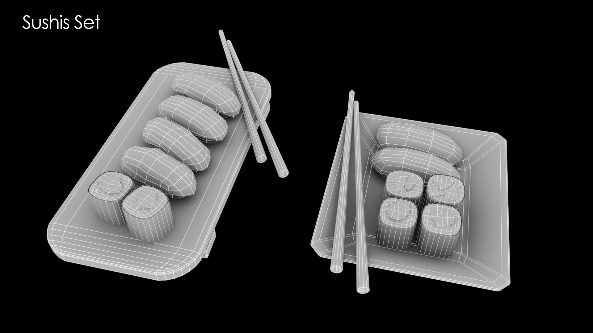 Sushis Set Pack Low-poly 3D model_15