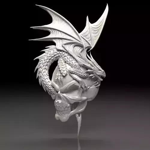 Dragon 3D Print STL Model for CNC Route 3D print model