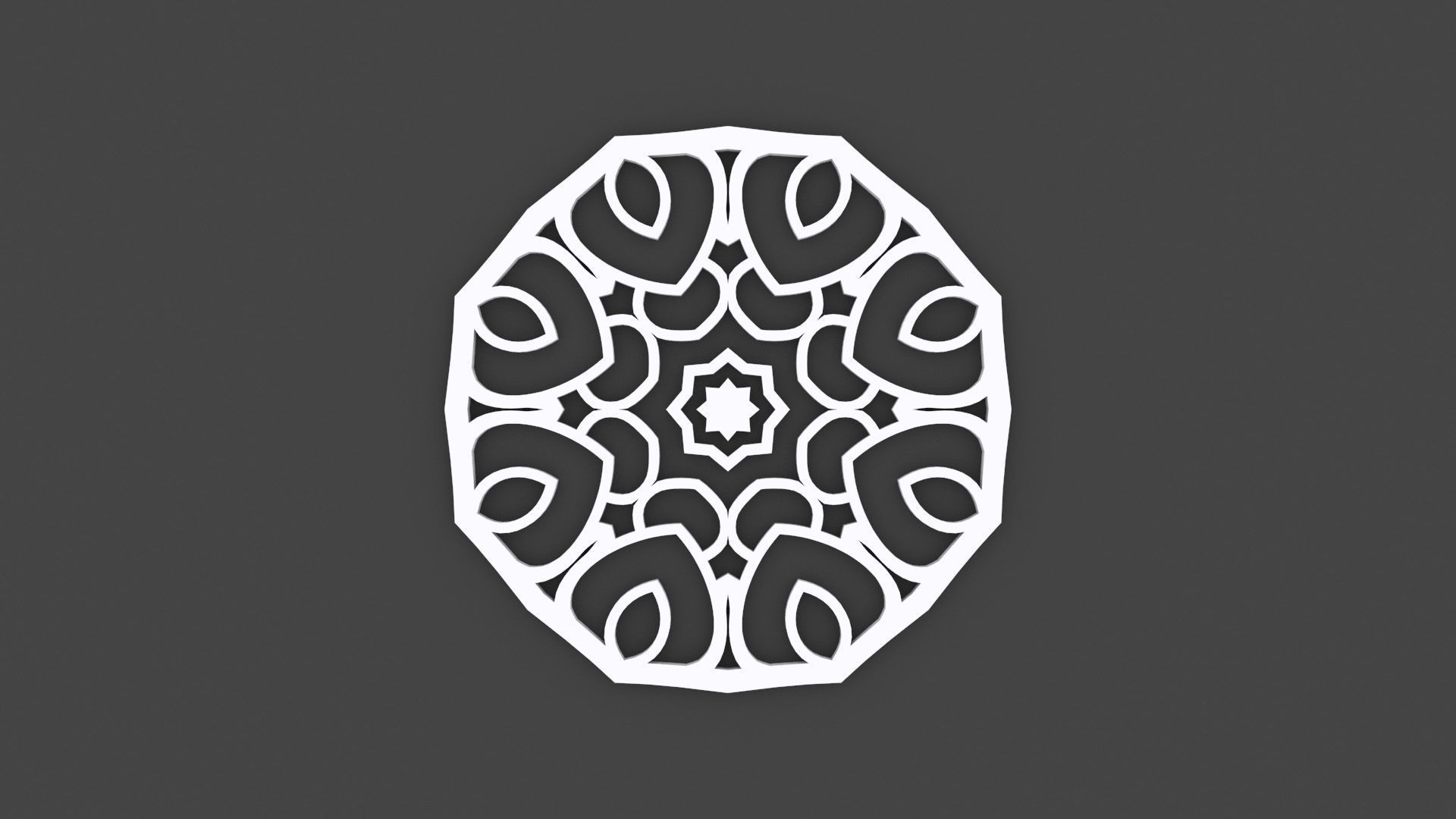 DECO-002 Wooden Deco Low-poly 3D model_4