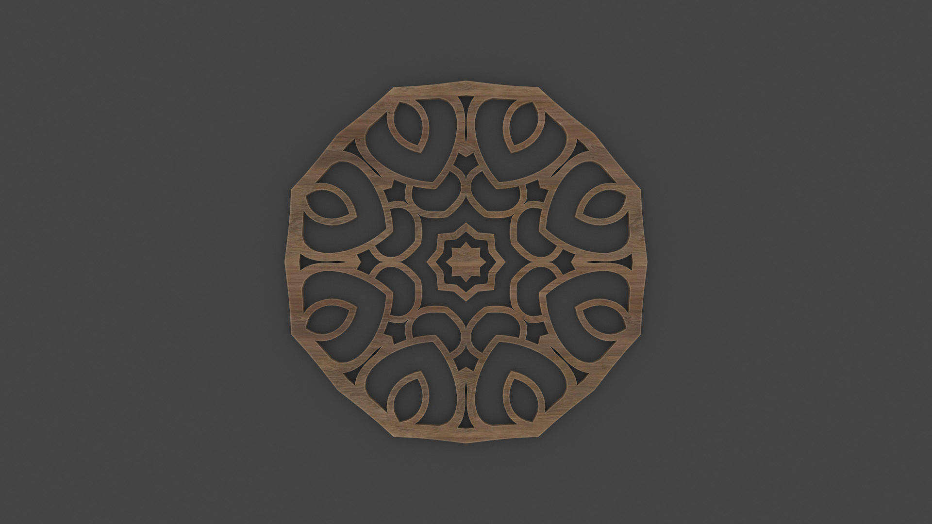 DECO-002 Wooden Deco Low-poly 3D model_3