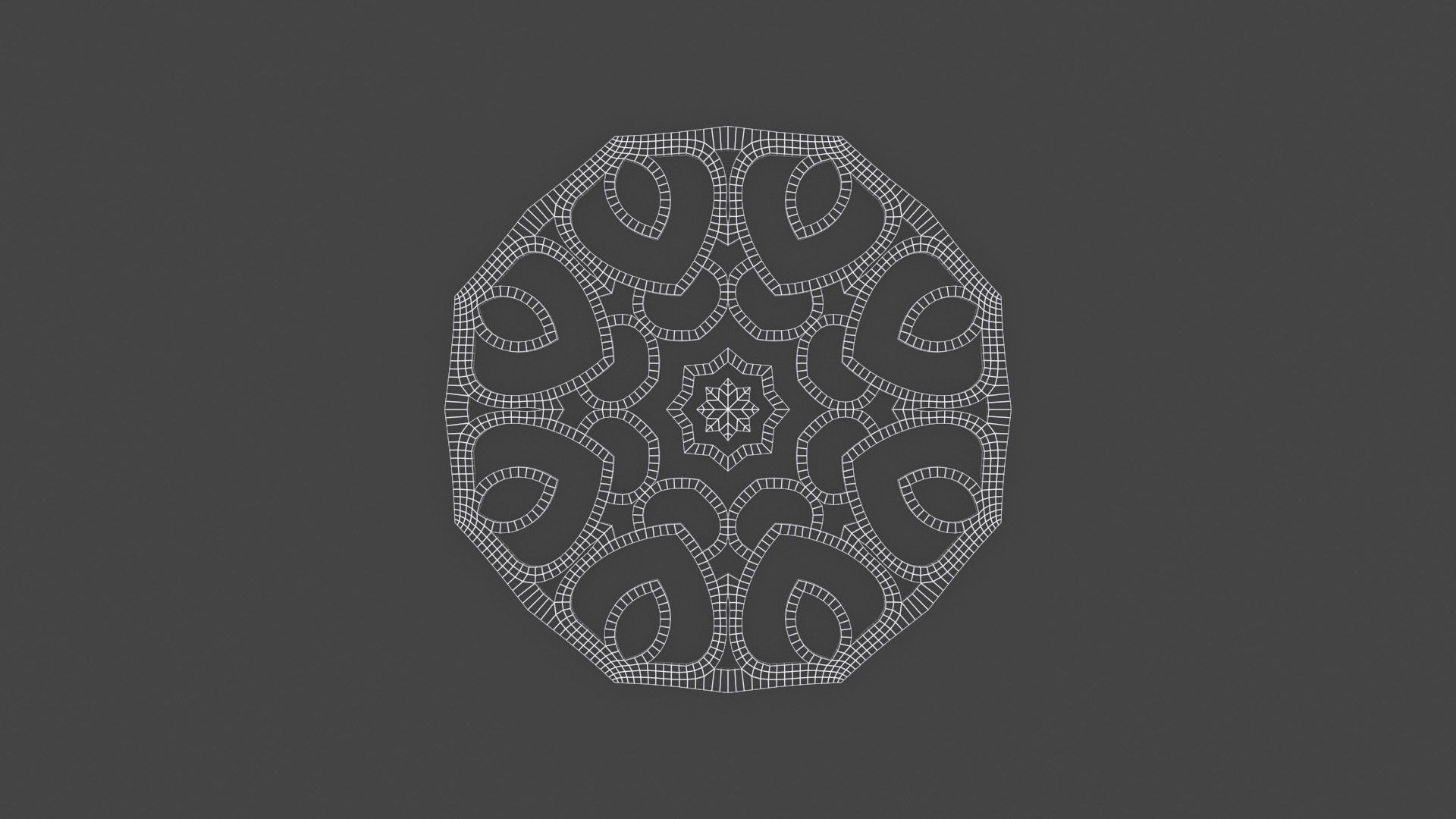 DECO-002 Wooden Deco Low-poly 3D model_5