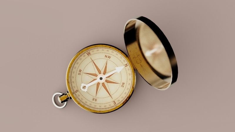 Old Compass 3D model_3