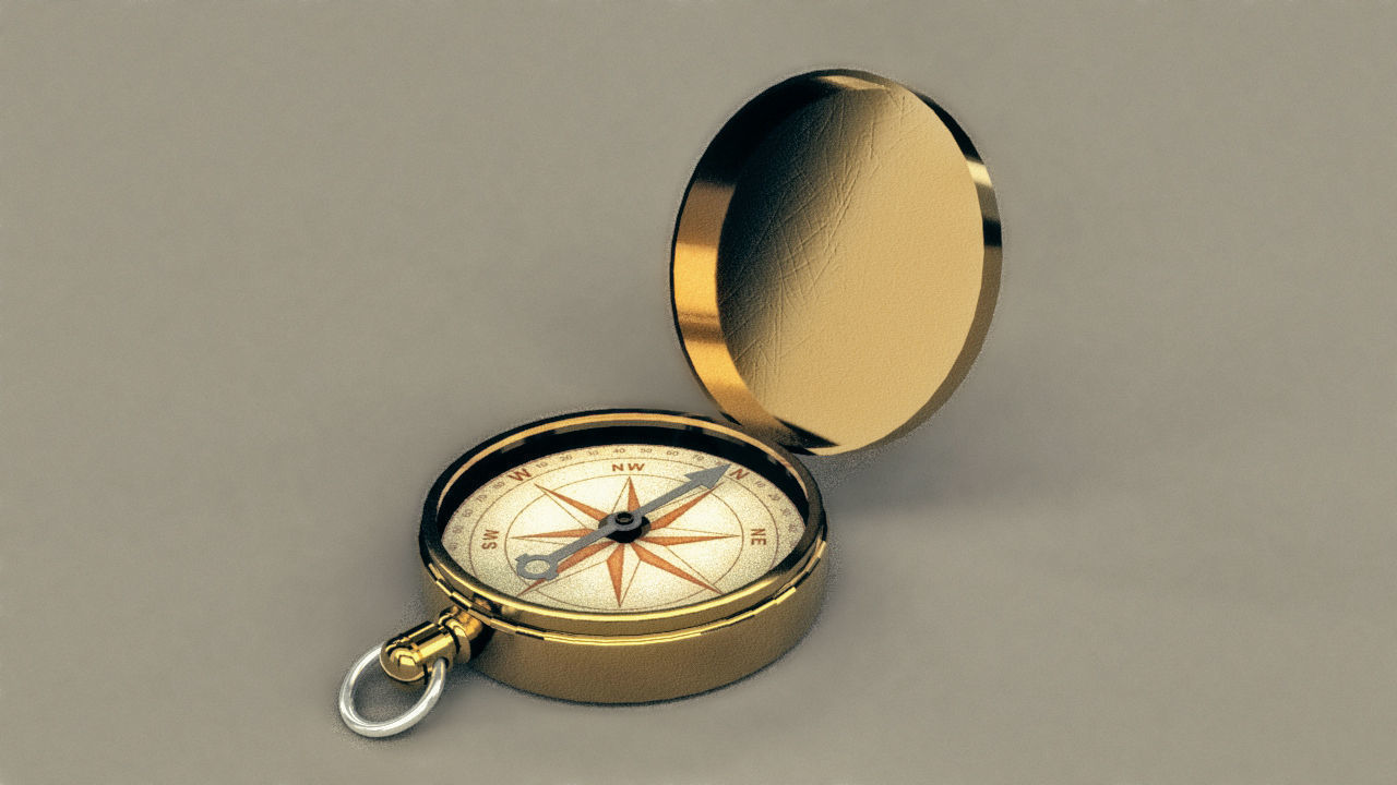 Old Compass 3D model_4