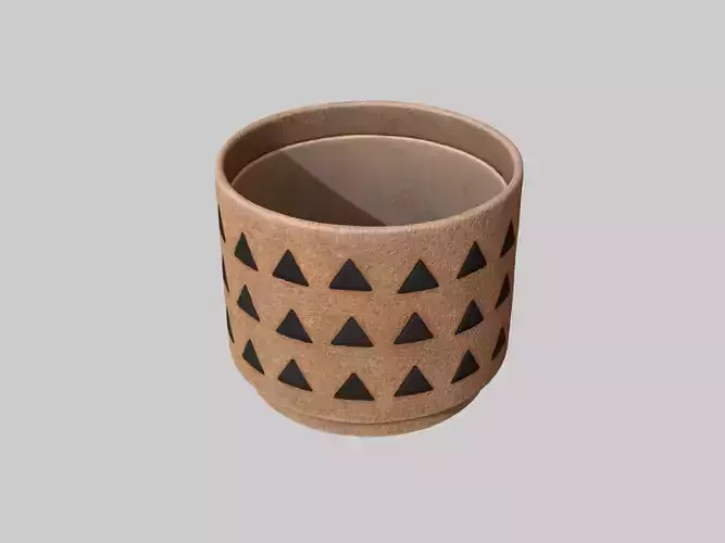 Planter coffee cup with triangles