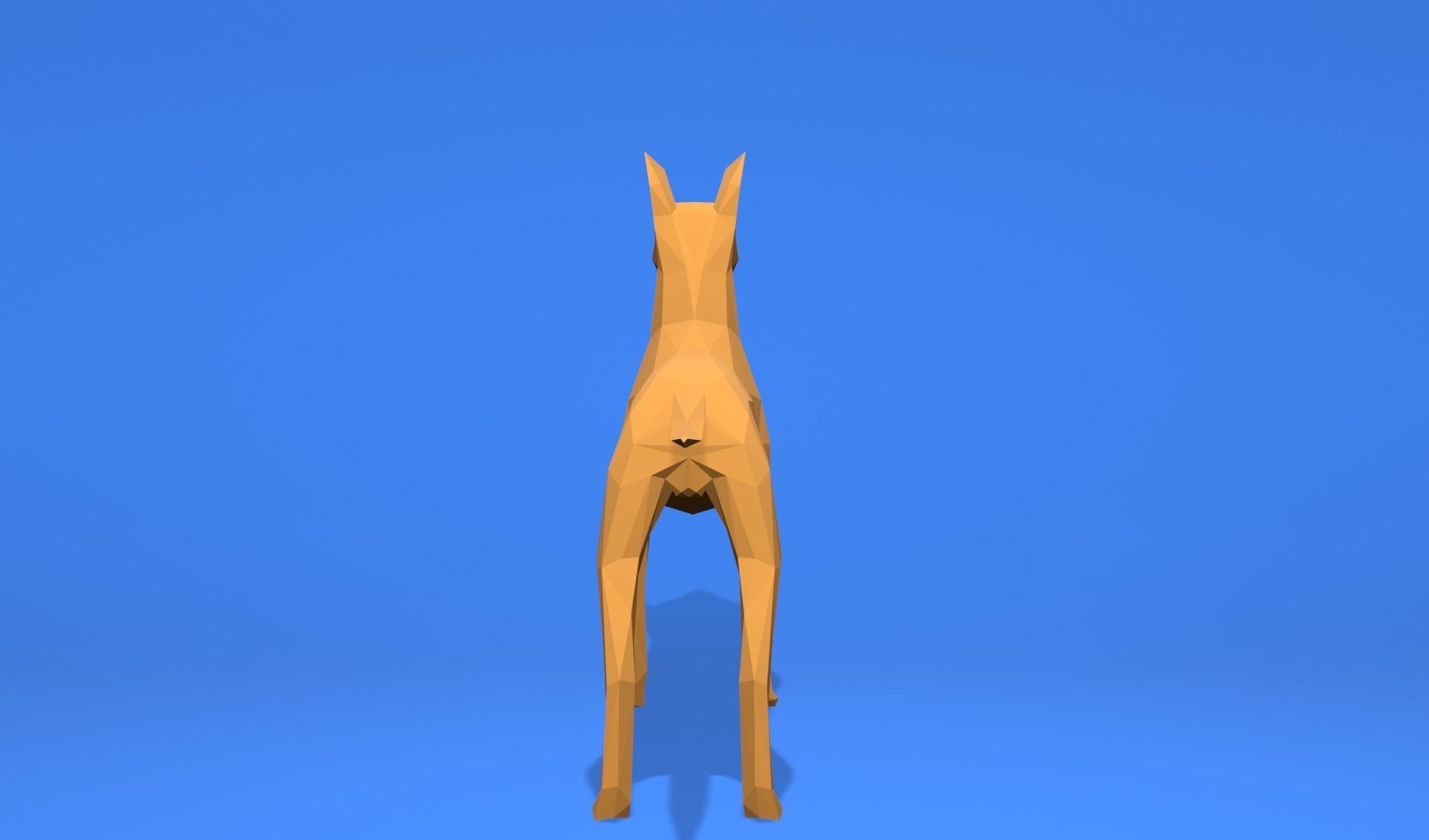 6 Dogs Great Dane - Dogue allemand Lowpoly 3D print model_11