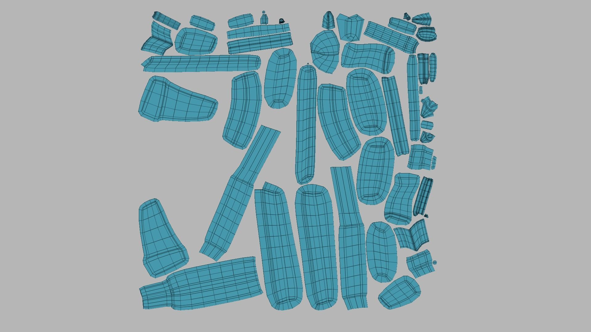 Sci-Fi Carbon Fiber AK-47 - Gun Weaponry Low-poly 3D model_19
