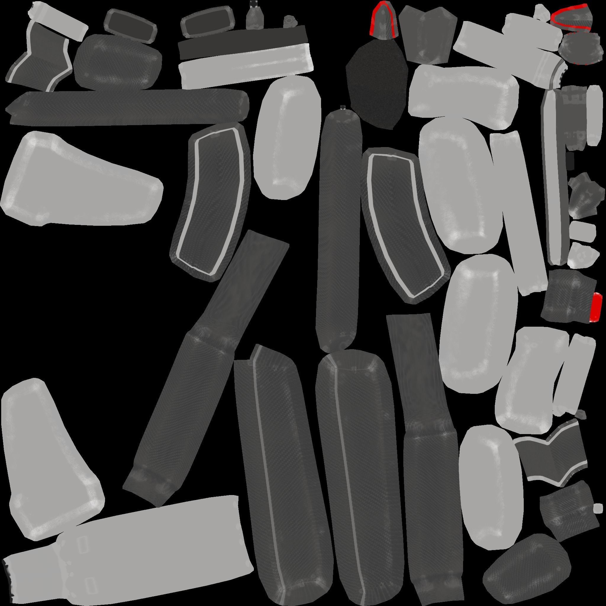 Sci-Fi Carbon Fiber AK-47 - Gun Weaponry Low-poly 3D model_22