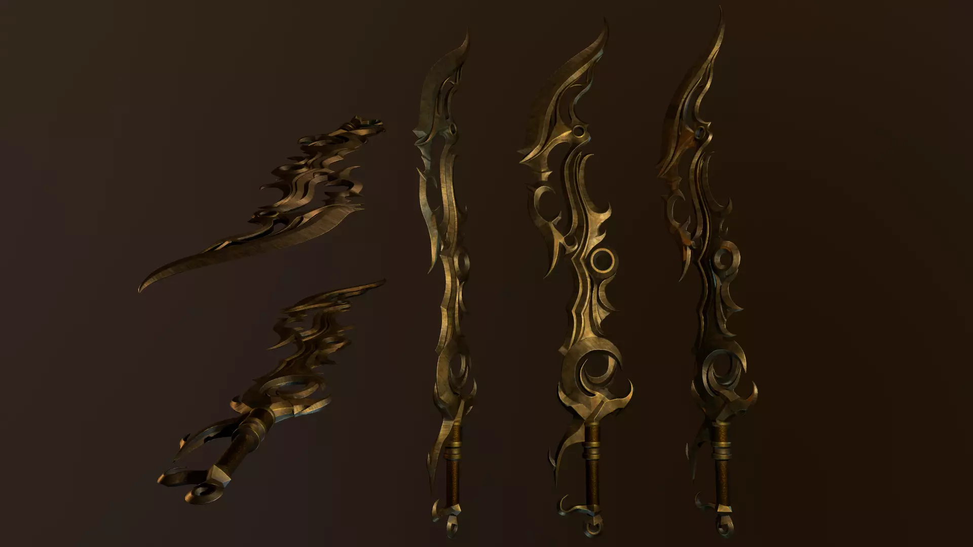 Sword Dune Low-poly 3D model_0