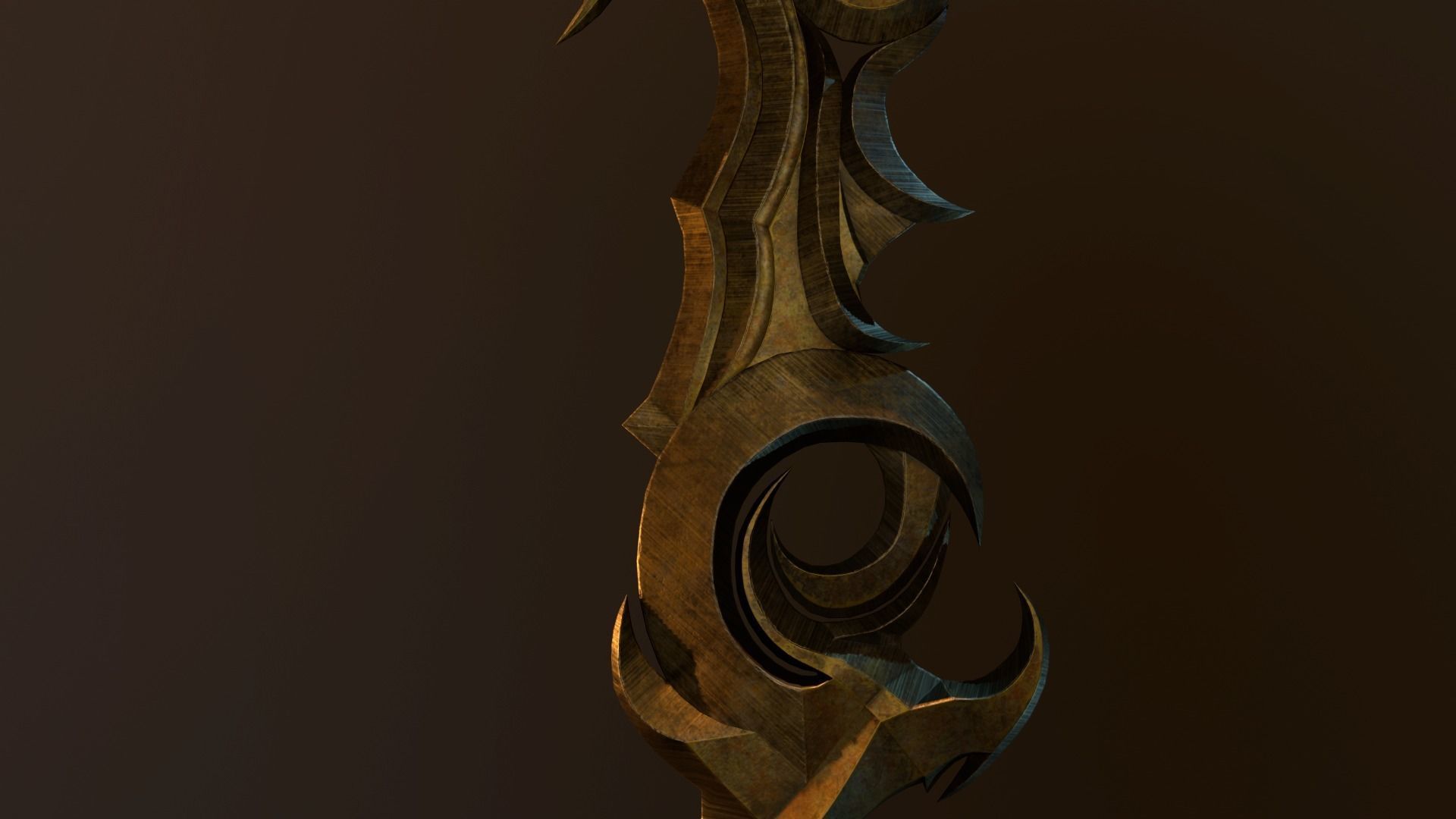 Sword Dune Low-poly 3D model_4