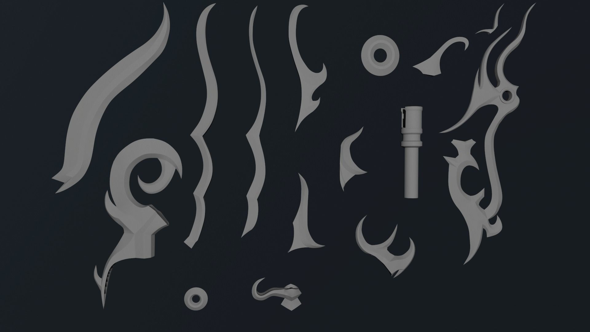 Sword Dune Low-poly 3D model_13