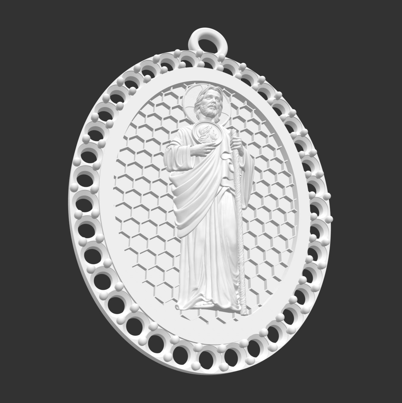 San Judas Tadeo Saint Jude 3D model_1