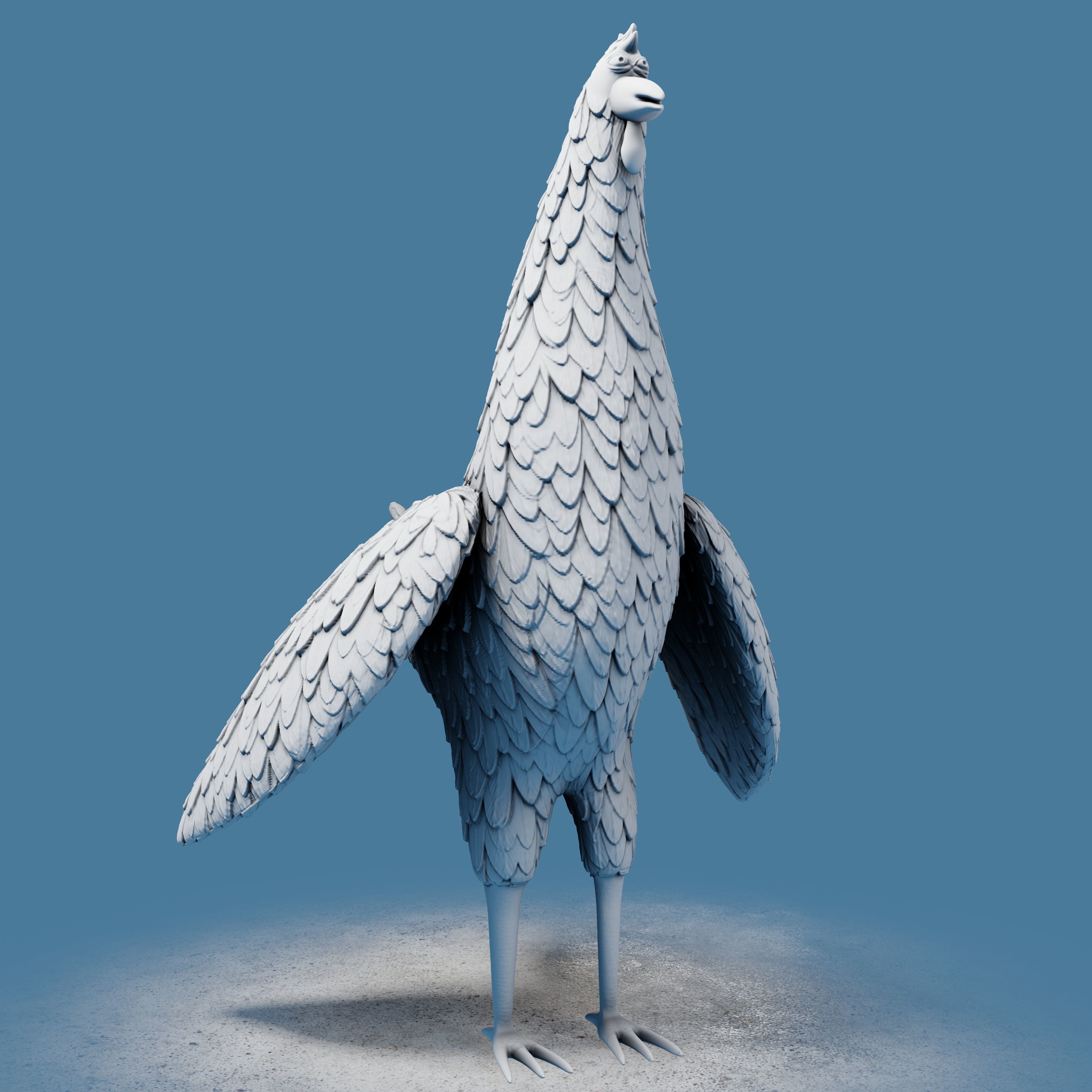 Rooster Toon 3D print model_12